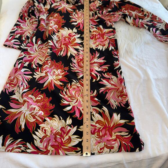 Who What Wear Floral Puff Sleeve Mini Dress 70s Retro Romantic Chic Bold Print M - Picture 16 of 16